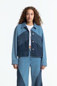 Jeansjacke Brigitte Denim Paneling Blau